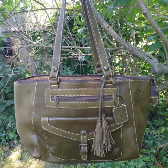Patricia Nash Handbags - Patricia Nash Leather Shoulder Bag Tote Purse Double Handles NWT Galetti Green